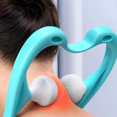 China Body Massager Neck Massager Pressure Point Individual Shiatsu Manual Point Deep Tissue Massage For Neck Muscle Pain Relief for sale