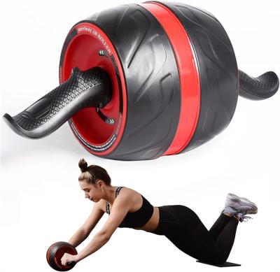 China Core Universal Abdominal Exerciser PVC Material Fitness Roller Wheel With Pad Knee Mat for sale