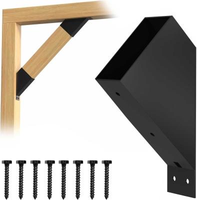 China Corrosion Resistant Black Pergola Wall Brackets 4-Pack For Wall Mounting for sale