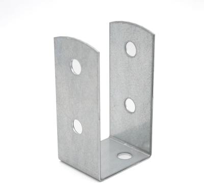 China Wooden U Post Brackets 4Pcs Thickness 2Mm Galvanised Zinc For Wall Anchorings for sale