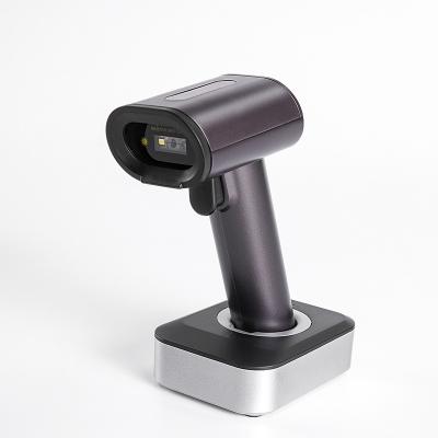 China 2.4G Wireless Fast Scan 2D Barcode Reader Long Range Handheld Barcode Scanner with Charging Stand for sale