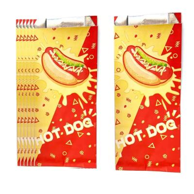 China Hot Striped Oil Proof Aluminum Foil Kebab Sandwich Roast Chicken Insulation Packaging Bags BBQ Grills Disposable Paper Custom Food Accept Logo for sale