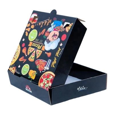 China Custom Wholesale Biodegradable Portable Printed Corrugated Pizza Boxes for sale