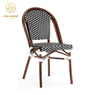 China Modern Garden Furniture Hotel Restaurant Outdoor Aluminum Rattan Dining Chair for sale