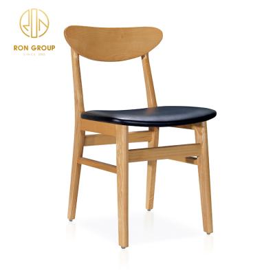 China Eco-freindly Customized Cheap Price Dining Chairs With Leather Upholstered Cushion Restaurant Furniture Sets Solid Wood Cafe for sale