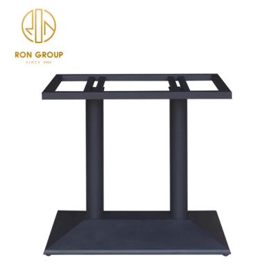 China Modern square table base double iron legs table base for square table for sale