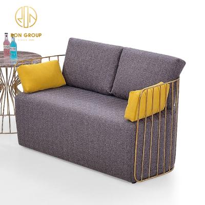 China Antique Stainless Steel (Height) Adjustable Frame 1-2-3 Seater Dining Leisure Design Fancy Sofa Set for sale