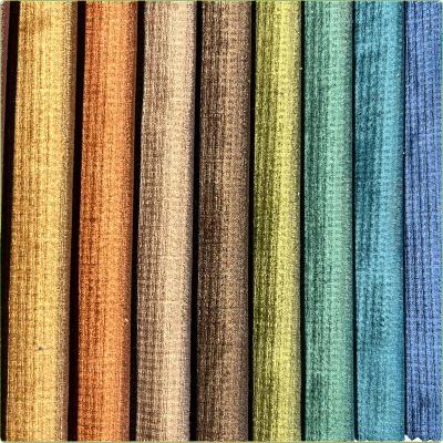 China Hot Sale Shrink-Resistant 100% Polyester 142-150cm Customized Color Solid Sofa Fabric Stock Lot for sale