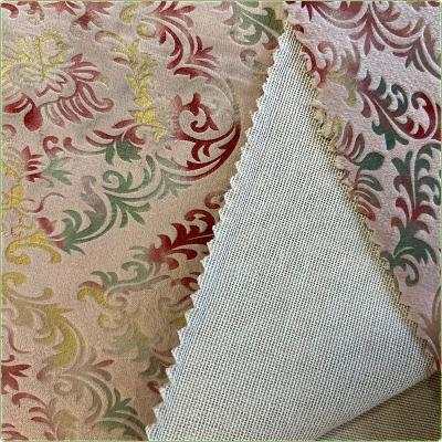 China Wholesale 142-150CM Shrink-Resistant Customized 100% Anti-Static Polyester Flower Bronzing Sofa Clothes Fabric For Factory Foundry for sale