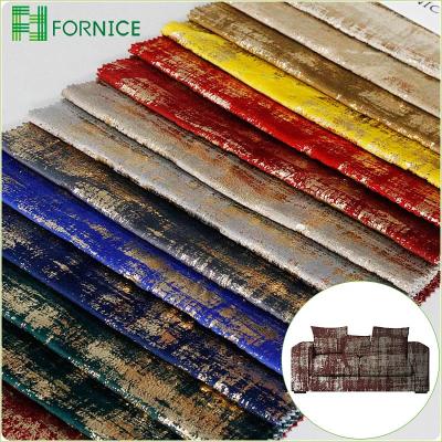 China Low Price Top Quality 100% Polyester Shrink-Resistant Fabric 180-500gsm Bronzed Velvet For Sofa for sale