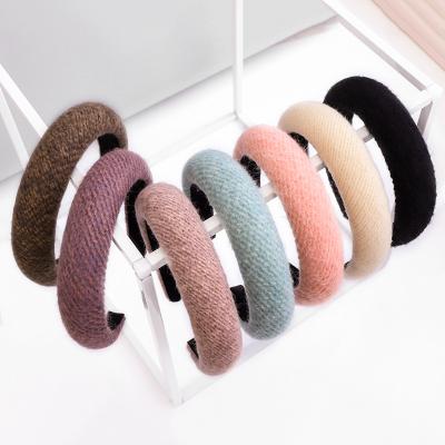 China Japan and Korean style WT987A new design fashion women hair band padded headband spring summer headband velvet sponge circle padded headband for sale