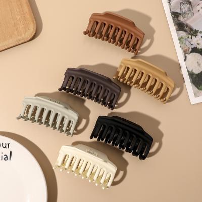 China INS Environmental Friendly Hot Selling Plastic Hair Claws Single 9.6cm Large Size Hair Clips For Thick Hair For Women for sale