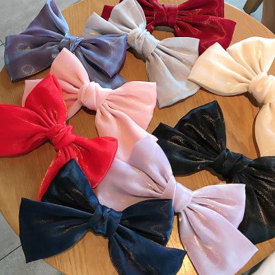 China Luxury Japan satin bow knot spring hairpin clip and pure Korean style Korean style girl hair accessories for sale