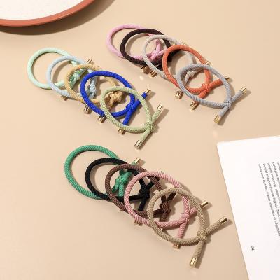 China Environmentally Friendly Hot Selling Ins High Thin Resilience Headband Single Yarn Tied Hair Ties For Women for sale