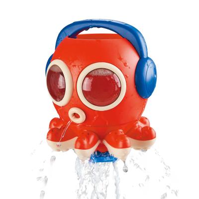 China Water Wheel/Wheeled Wetting Plastic Shower Toy Octopus Flow Water Spray Bathroom Toy Bath Toys For Kids for sale