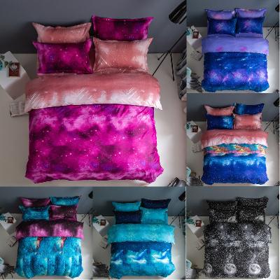 China Home Textile Supply Duvet Cover Star Sky Quilt Cover Viable Pillowcase Three Piece Set No Sheet V043 for sale