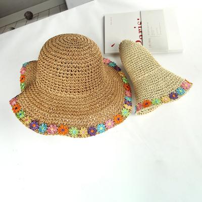 China Colorful Straw Hat Flower Accessories Hat Summer Sun Hat Performance Image Summer Animation for sale