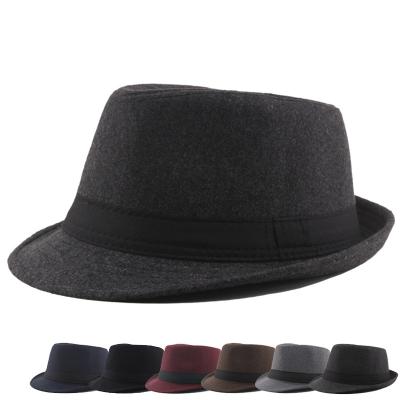 China Fashion Eco-Friendly Style Men's Hot Sale Cheap Jazz Thicken Hat British Retro Fedora Hat for sale