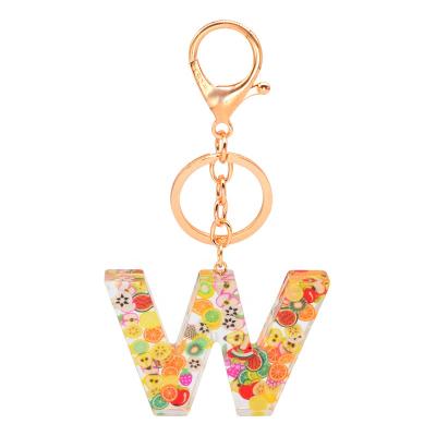 China Acrylic Acrylic Letter Key Chain Printed Cartoon Plush Pony Car Bag Plastic Key Chain for sale