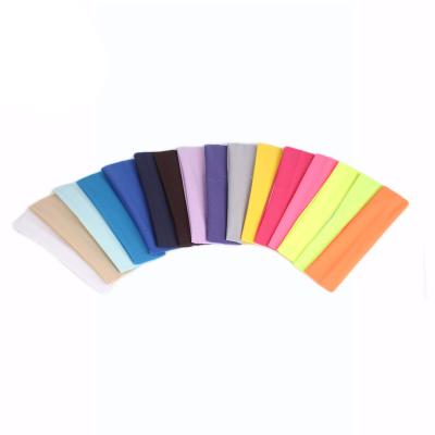 China Popular Women's 14 Color Epoxy Headband Plain Spandex Sports Yoga Headband for sale