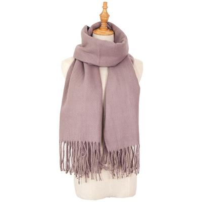 China Classic Women's Winter Scarf Cashmere Feel Pashmina Shawl Wraps Soft Warm Cover Up Scarves For Women for sale