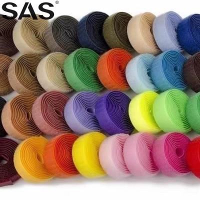 China SAS China Manufacture Good Quality Nylon Colored Hook And Loop Fastener Band Viable For Shoes Bags for sale