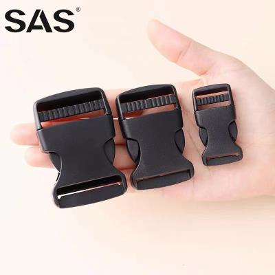 China Bags SAS China Factory Wholesale Different Size Custom Logo Plastic Quick Release Buckle For Backpacks for sale