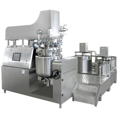 China Factory Cosmetics Factory Use Vacuum Blender Body Emulsifying Lotion Preparing Machine Vacuum Emulsifier for sale