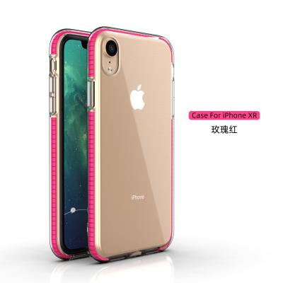 China Free Sample Shockproof Candy Color Soft TPU Back Cover Camera Lens Protection Mobile Phone Case For iPhone XR XS Max for sale