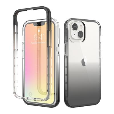 China 360 Shockproof Full Body Case For iPhone 13 Pro Max Gradient Color PC TPU Mobile Back Cover For iPhone 13 for sale