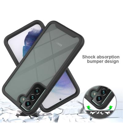 China Anti-fall Mobile Phone Accessories Shockproof Cover 2 in 1 Plastic TPU Case for Samsung S22/S22+/S22 Ultra for sale