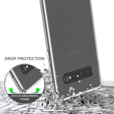 China Shockproof Soft TPU Frame Ultra Clear Thin Shock Absorption Anti Scratch Back Cover For Samsung Galaxy S10/S10E/S10+/S10 5G for sale