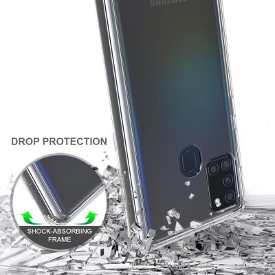 China Clear Crystal Hard Back Shockproof Phone Case For Samsung Galaxy A21S SM-A217F for sale