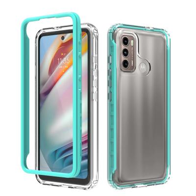 China Plastic Oil Shockproof Coating TPU Cell Phone Case For Motorola G60 G60S Mobile Cover for sale