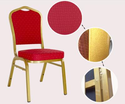 China Modern Design Hotel Furniture Fabric Cover Aluminum Alloy Frame Banquet Chair for sale