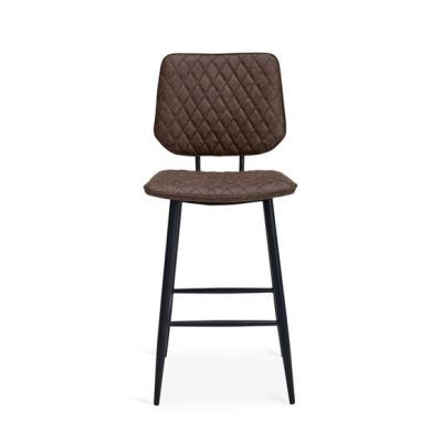 China Leisure Modern Vintage Style Low Cost PU Leather Bar Chair For Dining Room Counter Chair for sale