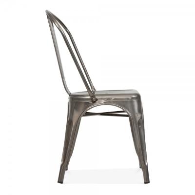 China Modern Home Furniture Stackable Modern Metal Chair Luxury Fashion Metal Frame Dining Chair for sale