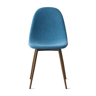 China Modern New Design European Velvet Dining Chair Dining Kitchen Chair With Cushion Seat Metal Base for sale