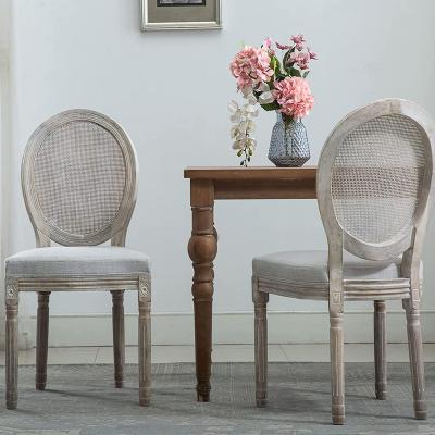 China EUROPEAN Restaurant Stacking Wedding Chair Rattan Back Solid Wood Beech Or Solid Oak Dining Chairs for sale