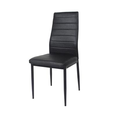 China Contemporary High Back Wedding Banquet Cheap Modern Restaurant Hotel Dining Chairs Cover PU In Black for sale