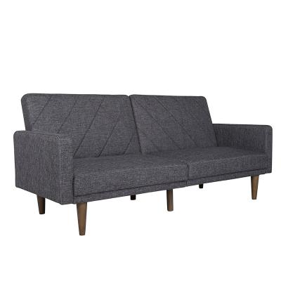 China Foldable Dark Gray Sofa Beds Low Price Living Room Furniture 3 Seats Sleeper for sale