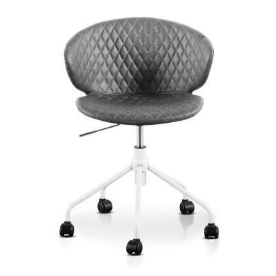 China European Basic White Swivel Massage Style PU Home Office Modern Synthetic Lift Office Chair for sale