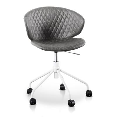 China European Basic White Swivel Massage Style PU Home Office Modern Synthetic Lift Office Chair for sale