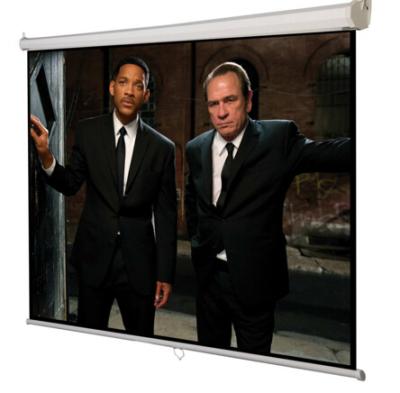 China Factory price 16:9 100inch projector screen manual pull down fabric with white/black color for sale