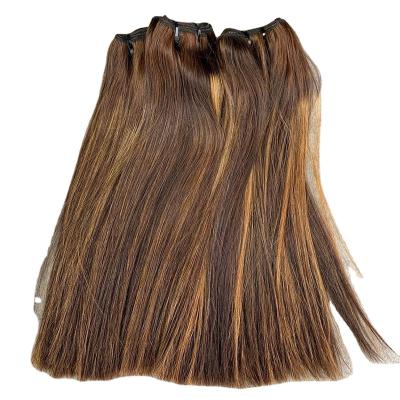 China FUMI Veitnam Double Drawn Colored Hair, Double Drawn Hair Extension Design, SDD Hair Raw Bone Straight Super Drawn Bundles Double for sale