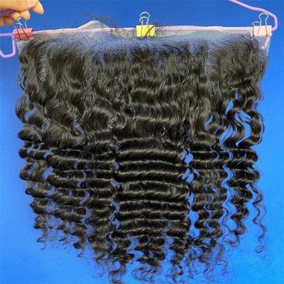 China Deep Wave HD 13X6 Lace Frontal Deep Wave 13X4 Lace Frontal Headband, Deep Wave Hair Deep Wave Hair Bundle With 13X6 Frontal Closure for sale