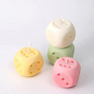 China Other Wholesale Novelty Dice Shape Multicolor Party Wedding Gift Set Home Decor Luxury Handmade Aromatherapy Soy Wax Scented Candles for sale