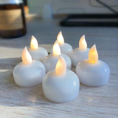 China Wholesale Custom Birthday Decor Christmas Private Label Luxury Handmade Home Fragrance Flameless Led Soy Wax Floating Scented Candle for sale