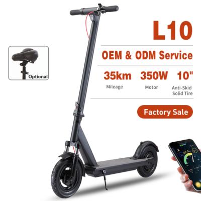 China Unisex Fast Mobility Elektro 350w 2022 Inch Times 10 Wheel E Scooter With Seat For Adult for sale