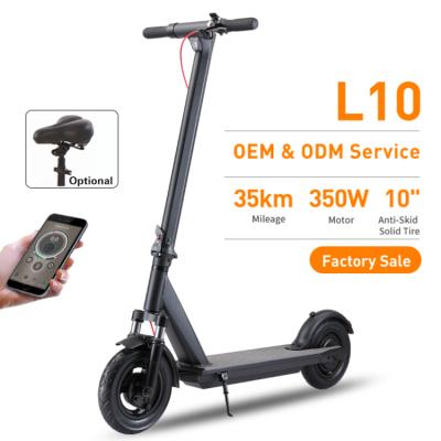 China Custom foldable adult electric scooter 350w unisex kick scooter 10 inch high speed for sale